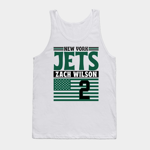 New York Jets Wilson 2 American Flag Football Tank Top by Astronaut.co